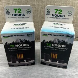 2 Pack PIC Mosquito Repellent Refill 72 Hours 8 Cartridges Total Fresh Scent NEW